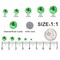 MEIBITE 6796PCS Light Green Hotfix Rhinestones Crystal Stones Glass for Fabric Clothes Shirts Sparkly Flat Back Round with Tweezers and Picking Pen (SS6~SS30 Set)